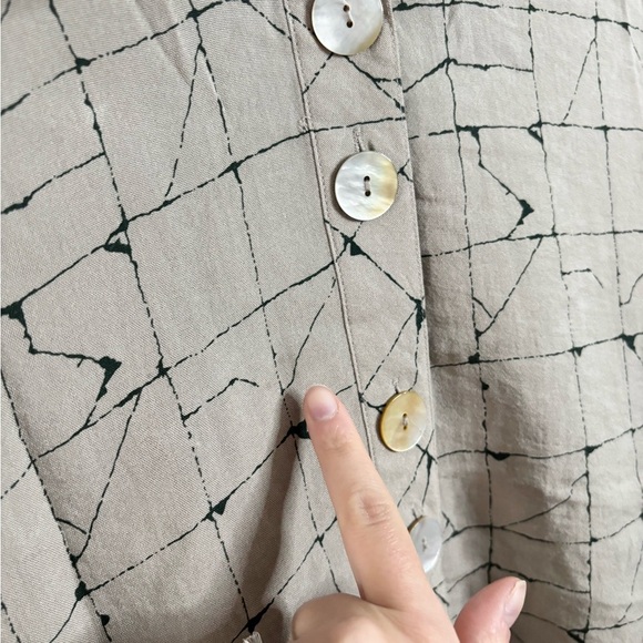 Ali Miles boxy relaxed fit artsy lagenlook button front jacket size PM - Picture 6 of 6